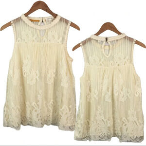 WS703 Taylor & Sage Boho Gypsy Fringe Blouse Top M